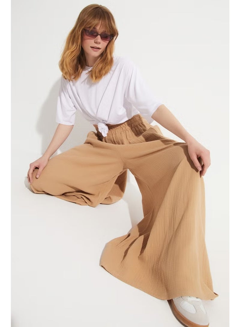JUNE Elastic Waist Wide Trousers - Image 3